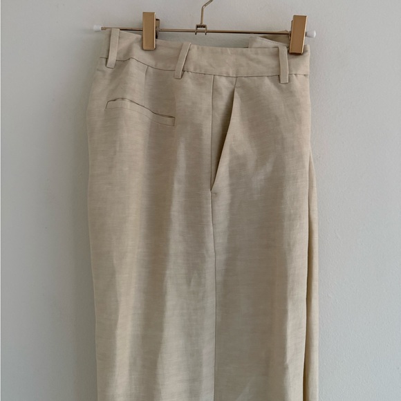 LINEN-VISCOSE GATES PANT offwhite pants - Picture 6 of 10